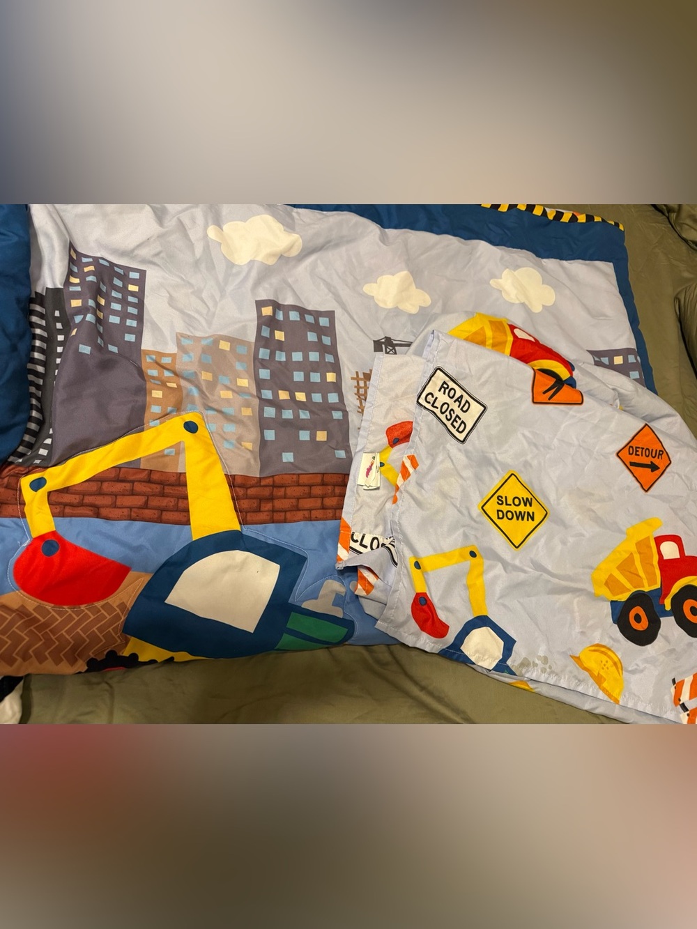 Toddler Bedding- Construction Theme